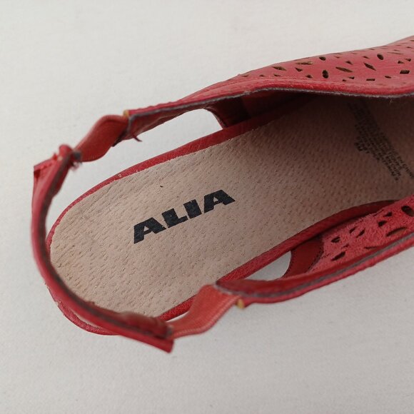 ALIA Perforated Leather Slingback Sandals - Picture 6 of 16
